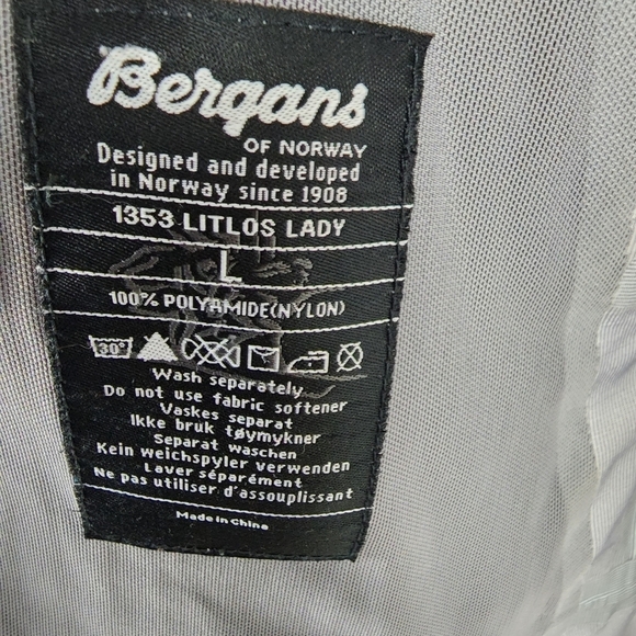 Bergans of Norway 1353 Litlos Lady Shell Jacket Taupe Lilac Size Large - Picture 3 of 16